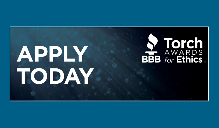 Better Business Bureau now accepting applications for Torch Awards for Ethics