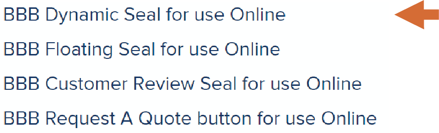 BBB digital seal types